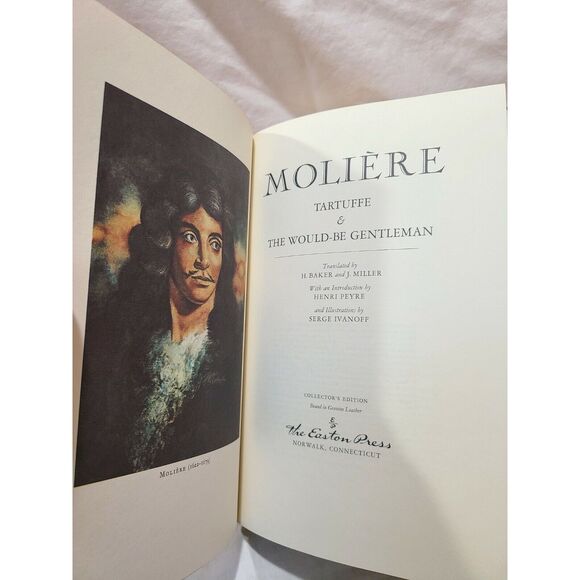 Two Plays Moliere Easton Press Collector’s Edition Genuine Leather Bound Book - Picture 4 of 6